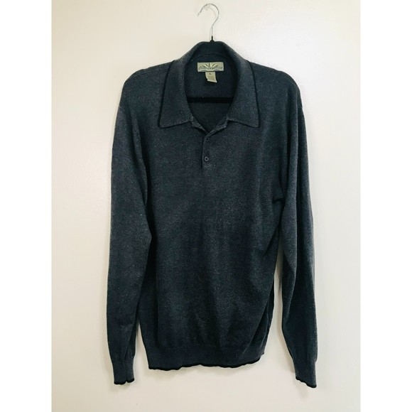 Paradise Blues Men's Silk Blend V Neck Sweater, Size XL - Picture 1 of 3